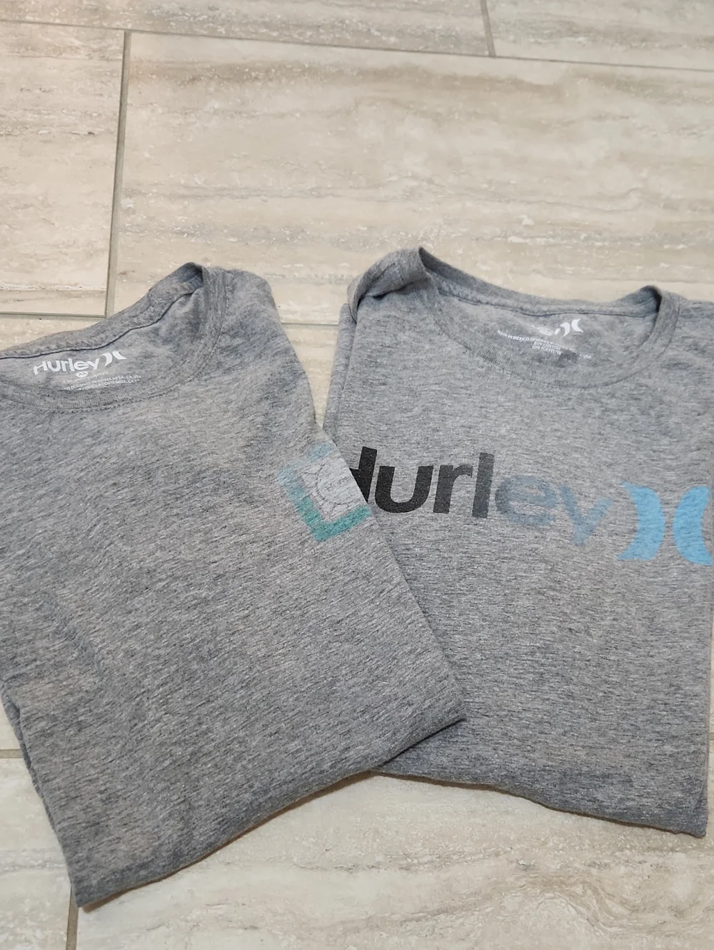 2 Hurley T-Shirt Bundle Men's XL Extra Large Gray Graphic Faded Logo - Picture 2 of 11